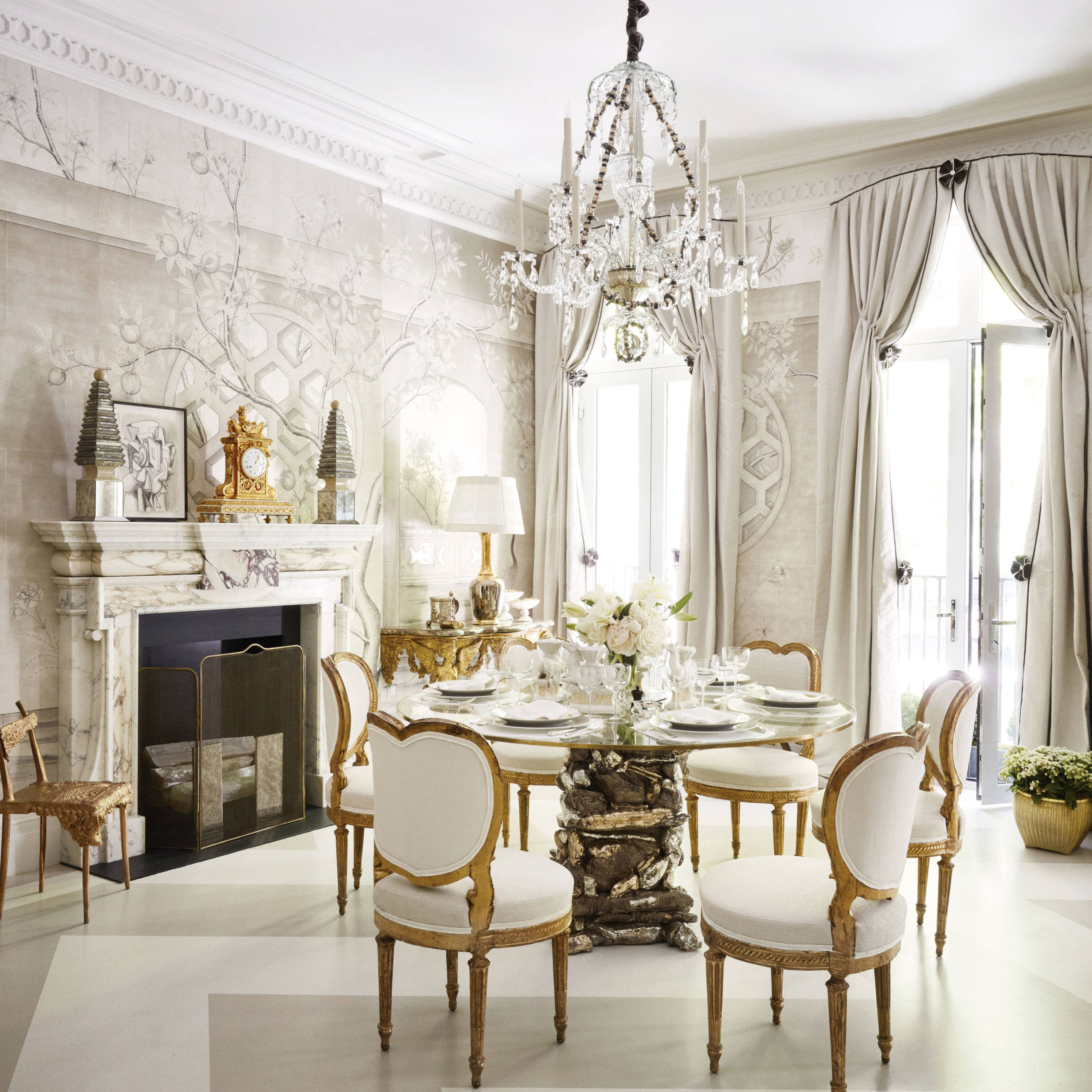 White Classic Dining Room Ideas Sumdeal Classic Design Round Dining